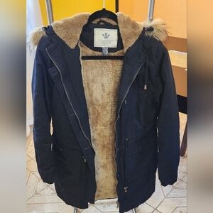 Black Jacket with Faux Fur Lining